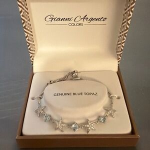 Gianni Argento Blue Topaz bracelet